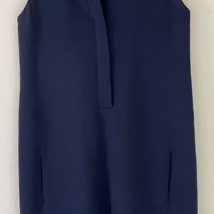 Vince Navy Sleeveless Mini Dress